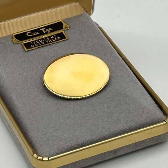 120/14K Gold Filled Brooch Oval 1 Inch Cee Tee Jewelry Vintage Elegant - Picture 2 of 16